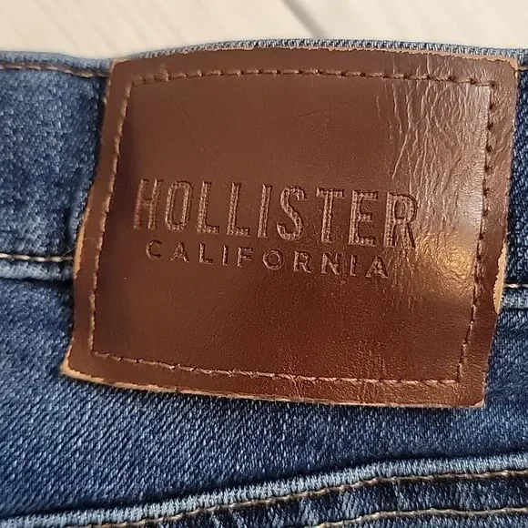 Hollister Epic Flex Slim Straight Blue Denim Jeans Womens Size Waist 28" - Picture 3 of 14